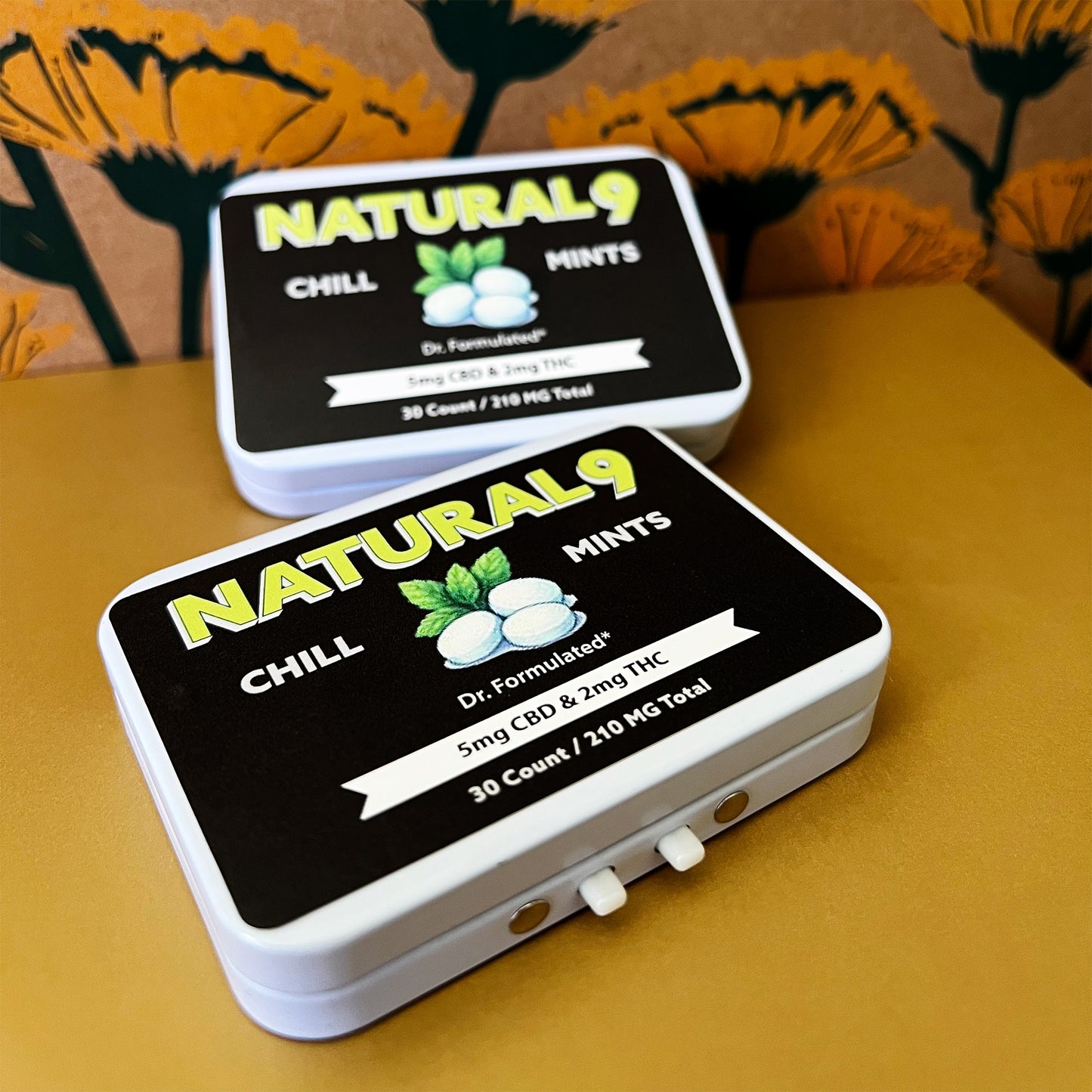 THC + CBD Mints 30 count Safety Closure Tin