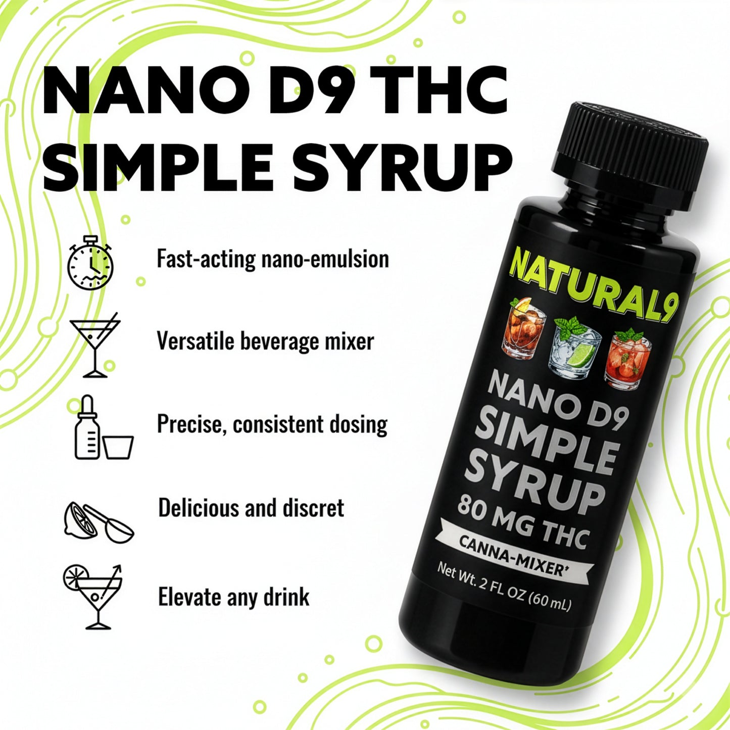 Nano D9 THC Simple Syrup Canna-Mixer