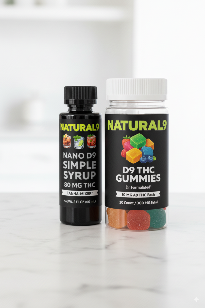 2oz Nano THC Syrup + D9 THC Gummies