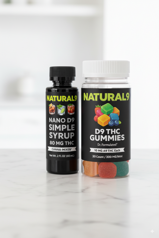 2oz Nano THC Syrup + D9 THC Gummies