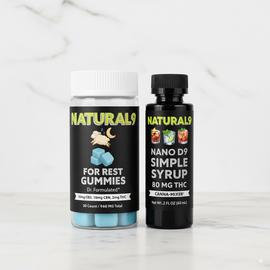 2oz Nano THC Syrup + For Rest Gummies